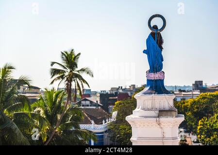 Église notre-Dame de l'Immaculée conception, Panjim, Goa, Inde Banque D'Images