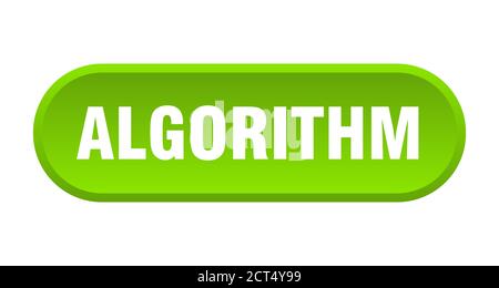 bouton d'algorithme. signe arrondi isolé sur fond blanc Illustration de Vecteur