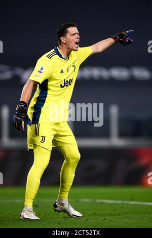 Turin, Italie. 20 septembre 2020. TURIN, ITALIE - 20 septembre 2020: Wojciech Szczesny de Juventus FC gestes pendant la série UN match de football entre Juventus FC et UC Sampdoria. Juventus FC a gagné 3-0 sur UC Sampdoria. (Photo de Nicolò Campo/Sipa USA) crédit: SIPA USA/Alay Live News Banque D'Images