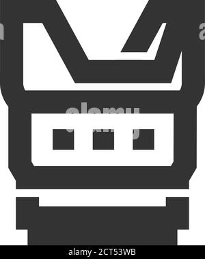 Icône de pulvérisation de liquide avec contour épais. Illustration vectorielle monochrome noir et blanc. Illustration de Vecteur