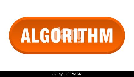 bouton d'algorithme. signe arrondi isolé sur fond blanc Illustration de Vecteur