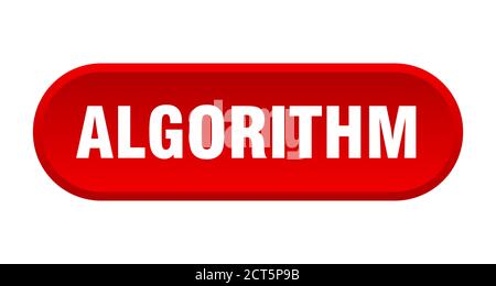 bouton d'algorithme. signe arrondi isolé sur fond blanc Illustration de Vecteur