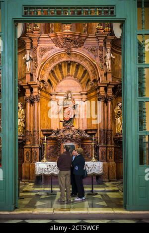 Basilique Cathédrale de Lima intérieur, Plaza de Armas (Plaza Mayor), Lima, province de Lima, Pérou, Amérique du Sud Banque D'Images