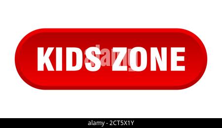 bouton de zone pour enfants. panneau arrondi isolé sur fond blanc Illustration de Vecteur