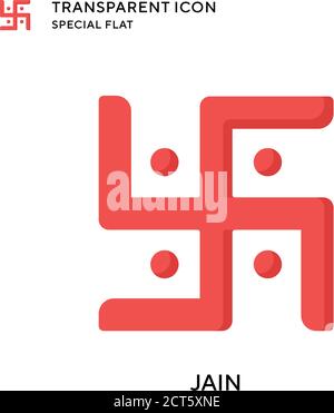 Icône vecteur Jain. Illustration de style plat. Vecteur EPS 10. Illustration de Vecteur