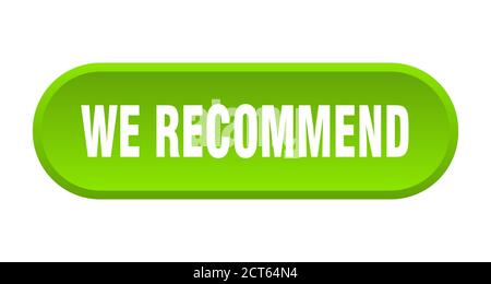 nous recommandons le bouton. signe arrondi isolé sur fond blanc Illustration de Vecteur