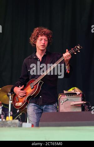 The la's Performing au Glastonbury Festival 2005, Somerset, Angleterre, Royaume-Uni. Banque D'Images