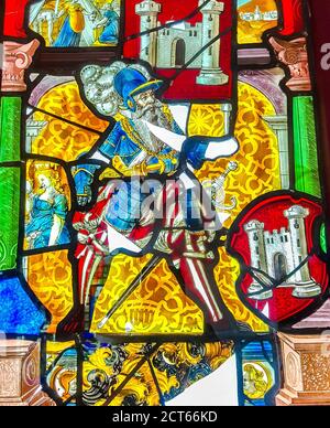 Intérieur du Palais Pena à Sintra, Portugal. Banque D'Images