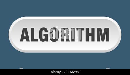 bouton d'algorithme. signe arrondi isolé sur fond blanc Illustration de Vecteur