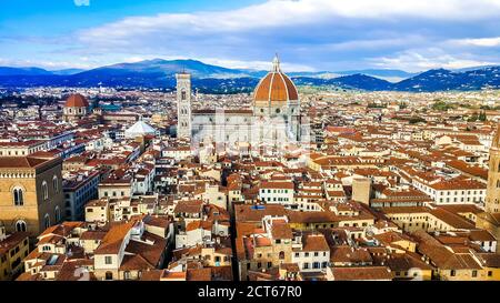 Cathédrale de Florence, anciennement la Cathédrale de Santa Maria del Fiore (Cathédrale de Sainte Marie de la Fleur). Italie Banque D'Images