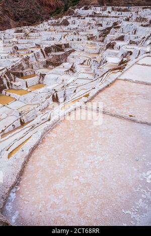 Salines (Salinas de maras), Maras, près de Cusco (Cuzco), Pérou, Amérique du Sud Banque D'Images