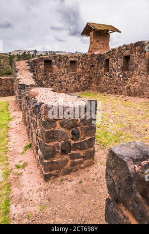 Raqchi, un site archéologique inca dans la région de Cusco au Pérou, en Amérique du Sud Banque D'Images