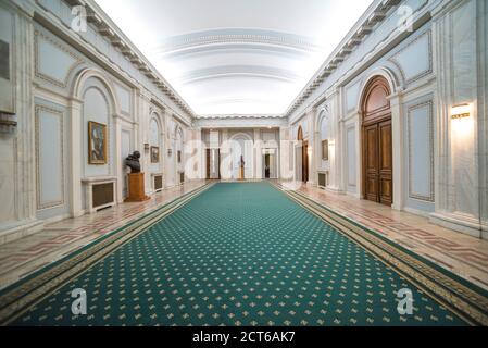 Chambres intérieures à l'intérieur du Palais du Parlement, Bucarest, région de Muntenia, Roumanie Banque D'Images