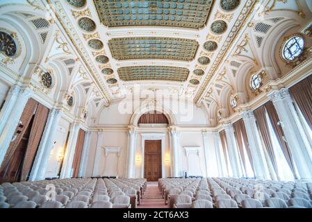 Chambres intérieures à l'intérieur du Palais du Parlement, Bucarest, région de Muntenia, Roumanie Banque D'Images