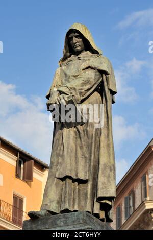 Italie, Rome, Campo de' Fiori, Giordano Bruno Banque D'Images