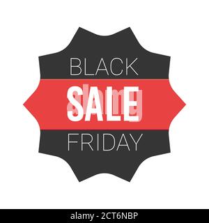 Autocollant « Black friday sale Round Starburst » pour la campagne publicitaire de réduction du Black friday et du cyber monday. Illustration de Vecteur