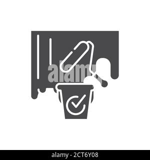 Rénover une maison icône en glyphe noir. Restauration et rénovation de bâtiments. Fait référence à la modification d'un bâtiment. Pictogramme pour page Web, application mobile, Promo Illustration de Vecteur