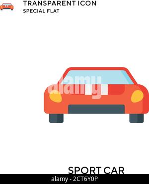 Icône vecteur voiture sport. Illustration de style plat. Vecteur EPS 10. Illustration de Vecteur