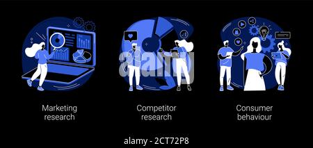 Stratégies de ciblage illustrations vectorielles abstraites de concept. Illustration de Vecteur