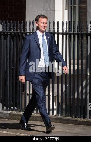 Jeremy Hunt, secrétaire d'État aux Affaires étrangères et du Commonwealth, politicien du Parti conservateur britannique, Downing Street, Westminster Banque D'Images