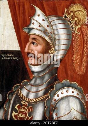 Roi Guillaume I d'Angleterre (Guillaume le Conquérant), huile sur panneau de l'artiste inconnu c.1618-20 Banque D'Images