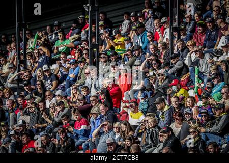 Spectators public pendant le Neste World RX de Riga-Lettonie, 5ème tour du Championnat du monde de la FIA 2020, FIA WRX, du 19 au 20 septembre Banque D'Images