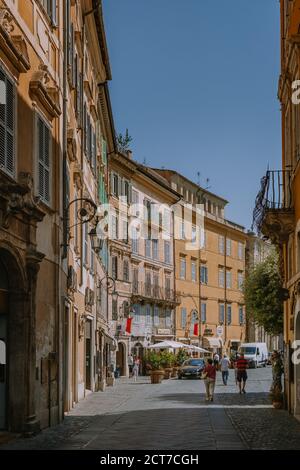 Vue panoramique à Anagni, province de Frosinone, Latium, centre de l'Italie Banque D'Images