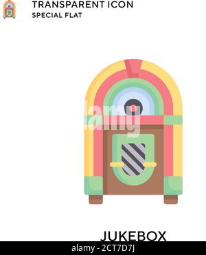 Icône de vecteur Jukebox. Illustration de style plat. Vecteur EPS 10. Illustration de Vecteur