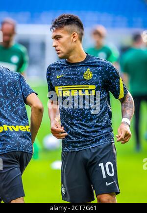 Milan, Italie. 19 septembre 2020. Lautaro MartÃÂ-nez du FC Internazionale pendant le match amical avant-saison 2020/21 entre le FC Internazionale vs AC Pisa 1909 au stade San Siro, Milan, Italie le 19 septembre 2020 - photo Fabrizio Carabelli/LM crédit: Fabrizio Carabelli/LPS/ZUMA Wire/Alay Live News Banque D'Images