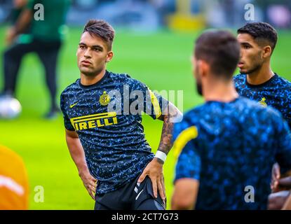 Milan, Italie. 19 septembre 2020. Lautaro MartÃÂ-nez du FC Internazionale pendant le match amical avant-saison 2020/21 entre le FC Internazionale vs AC Pisa 1909 au stade San Siro, Milan, Italie le 19 septembre 2020 - photo Fabrizio Carabelli/LM crédit: Fabrizio Carabelli/LPS/ZUMA Wire/Alay Live News Banque D'Images