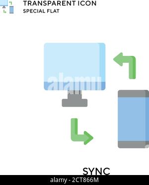 Icône de vecteur de synchronisation. Illustration de style plat. Vecteur EPS 10. Illustration de Vecteur