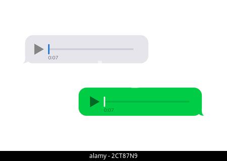 Icônes de sms ou de message vocal Vector Modern. Jeu de voix à bulles Illustration de Vecteur