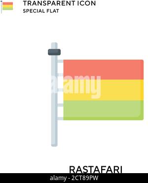 Icône de vecteur Rastafari. Illustration de style plat. Vecteur EPS 10. Illustration de Vecteur