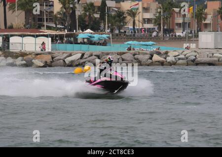 2020 R1 - Championnat de France vitesse - Cavalaire-sur-Mer, France - CAVALENAU JET 2020 -19 septembre 2020 - accident - FFM Banque D'Images