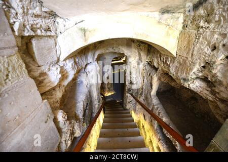 Catacombes de Saint Paul à Rabat, Malte. Banque D'Images