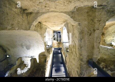 Catacombes de Saint Paul à Rabat, Malte. Banque D'Images