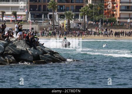 2020 R1 - Championnat de France vitesse - Cavalaire-sur-Mer, France - CAVALENAU JET 2020 -19 septembre 2020 - accident - FFM Banque D'Images