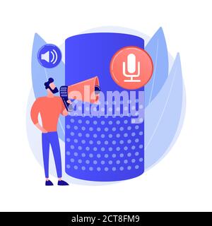 Illustration du vecteur de concept abstrait Voice Control. Illustration de Vecteur