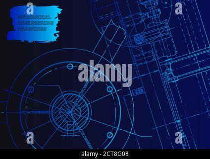 Couverture, circulaire. Illustration d'ingénierie vectorielle. Photocalque, bannière, arrière-plan. Néon bleu Illustration de Vecteur
