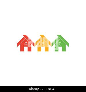 coloré mignon maison enfant design logo vecteur Illustration de Vecteur