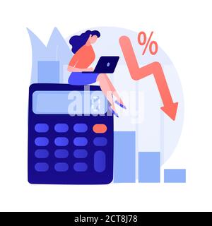 Illustration du vecteur de concept abstrait de calcul de perte. Illustration de Vecteur