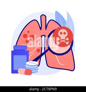 Illustration du vecteur de concept abstrait des infections des voies respiratoires inférieures. Illustration de Vecteur