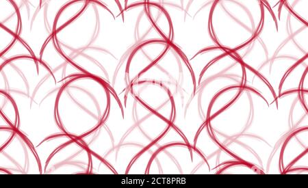 Texture sans couture avec coeurs rouges ondulés. Fond vectoriel de fête Illustration de Vecteur