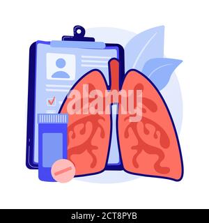 Illustration abstraite du vecteur de concept de la maladie pulmonaire obstructive chronique. Illustration de Vecteur