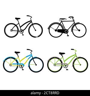 Concept de dessin linéaire simple et créatif du logo de vélo Illustration de Vecteur