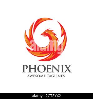 Logo de luxe phoenix concept, meilleur oiseau phoenix logo design Illustration de Vecteur