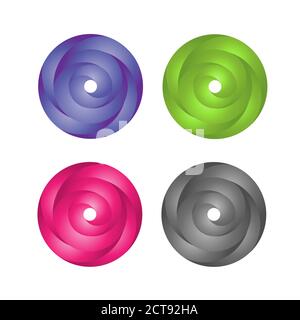 modèle abstrait de logo de cercle tourbillon coloré Illustration de Vecteur
