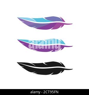 Icône en forme de plume signe vecteur simple et symbole moderne. Illustration de l'icône de vecteur de plumes Illustration de Vecteur