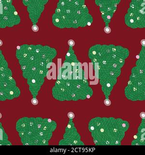 motif vectoriel sans couture pour arbres de noël Illustration de Vecteur