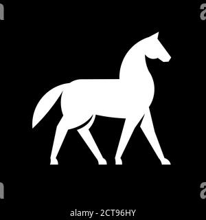 Design vectoriel logo Horse Silhouette simple et mémorable Illustration de Vecteur